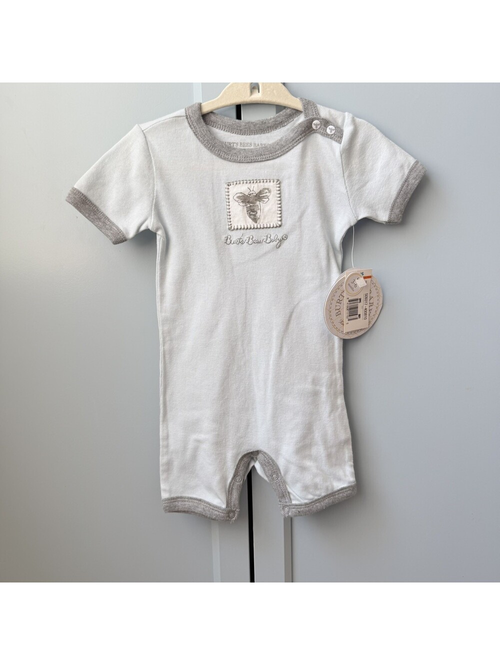 BURT’S BEES Baby 3-6M One Piece Outfit 100% Organic Cotton BRAND NEW with Tag